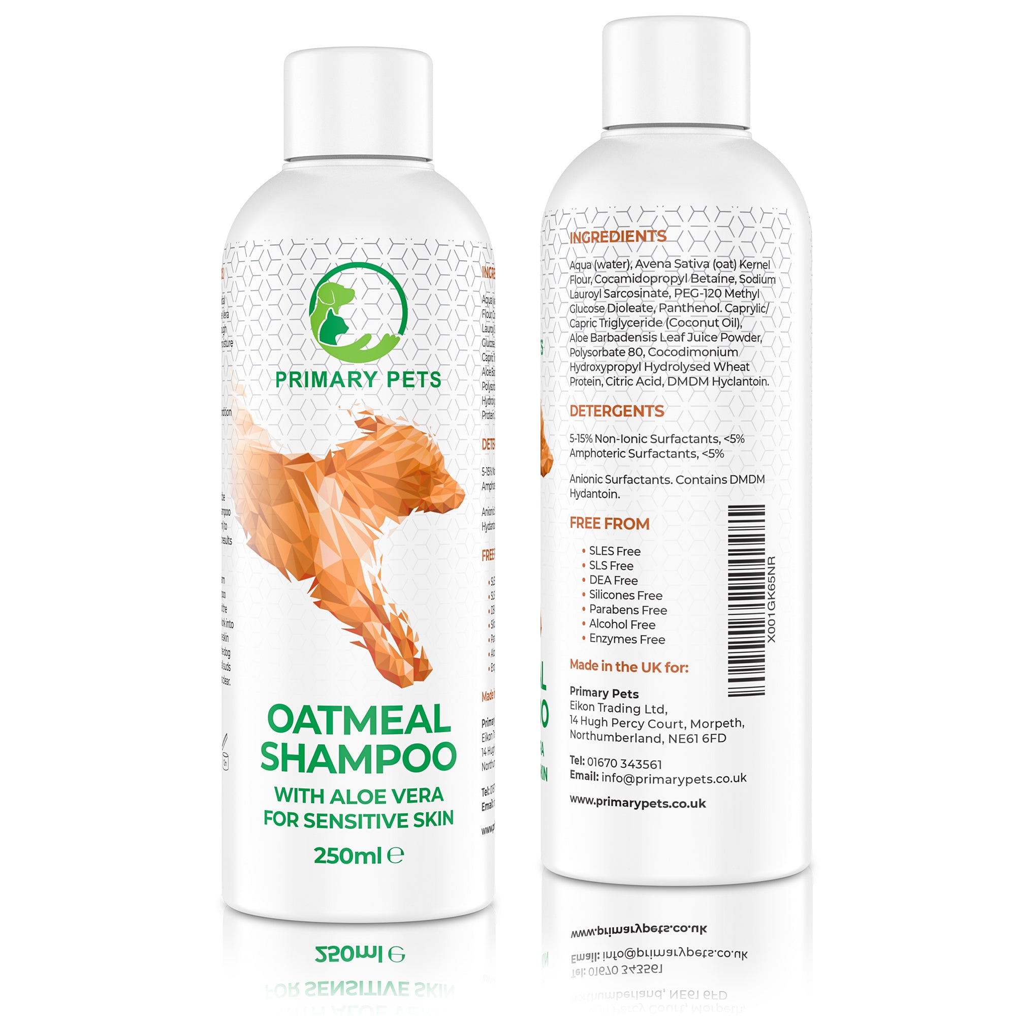 Oatmeal Dog Shampoo 250ml Mix 10 1 Primary Pets UK