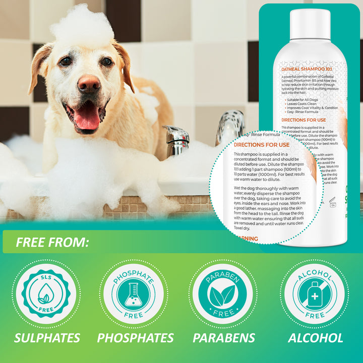 Oatmeal Dog Shampoo 250ml Mix 10 1 Primary Pets UK